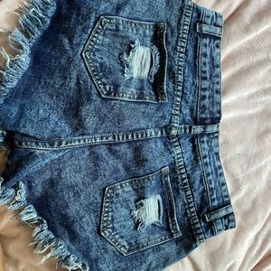 Distressed shorts